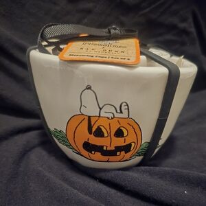 Rae Dunn Measuring Cup with Snoopy and Orange Pumpkin